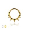 316L SURGICAL STEEL SMALL SPIKED TRIANGLE  FRONT SEPTUM HINGED SEGMENT HOOP RING